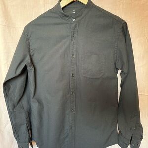 Muji Cotton Stand Collar Button-Up Shirt